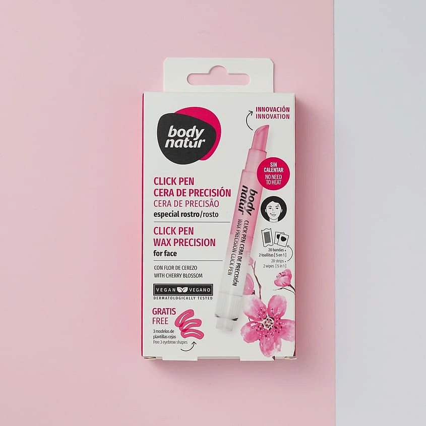 BODY NATUR Воск с аппликатором для лица с экстрактом цветка черешни Click Pen Wax Precision Face – фото 5