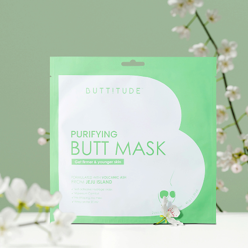 BUTT!TUDE Маска для упругости ягодиц очищающая с вулканическим пеплом Purifying Butt Mask – фото 3
