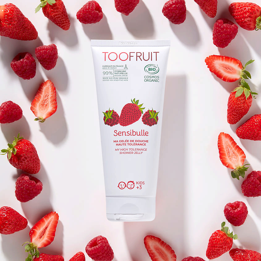 TOOFRUIT Гель для душа детский без мыла для чувствительной кожи "Клубника-Малина" – фото 2