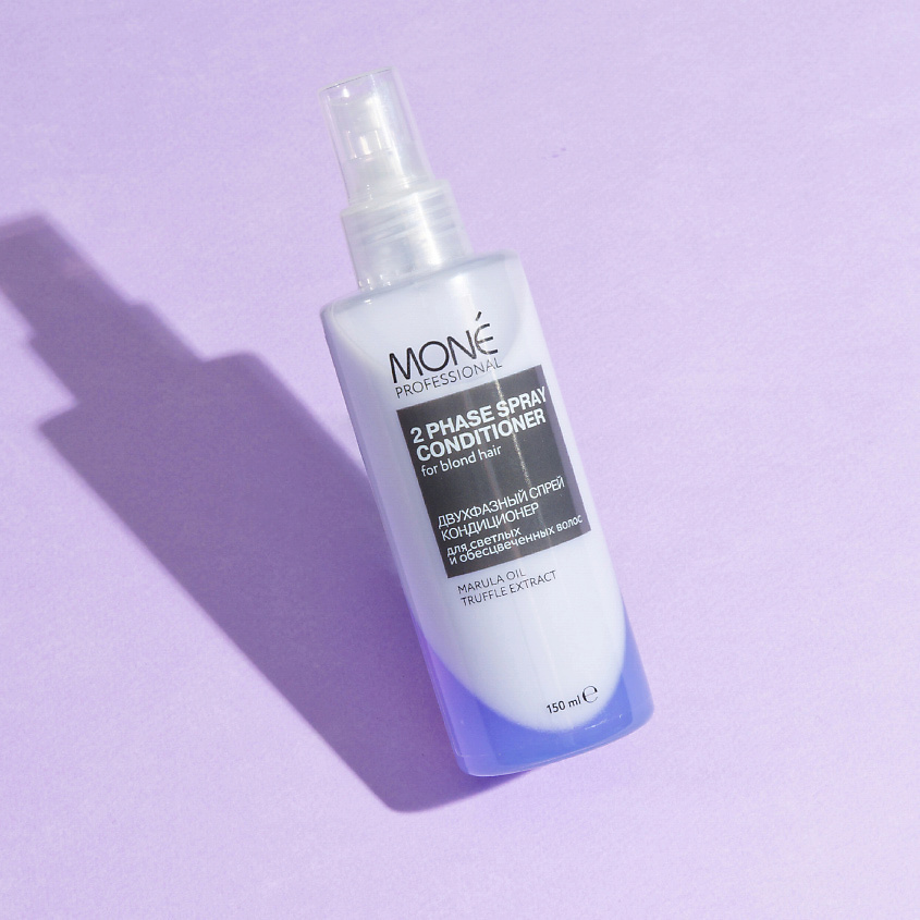 MONE PROFESSIONAL Спрей кондиционер двухфазный для обесцвеченных волос Top Color Care – фото 2