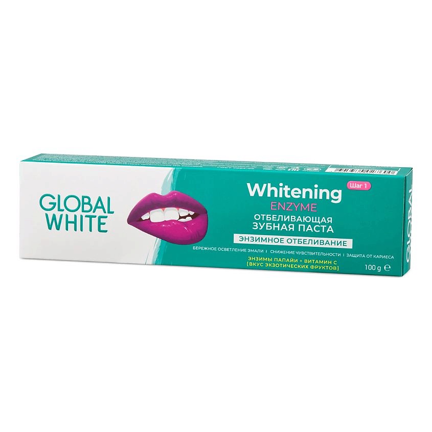 GLOBAL WHITE Зубная паста "Энзимное отбеливание" Whitening Enzyme – фото 6