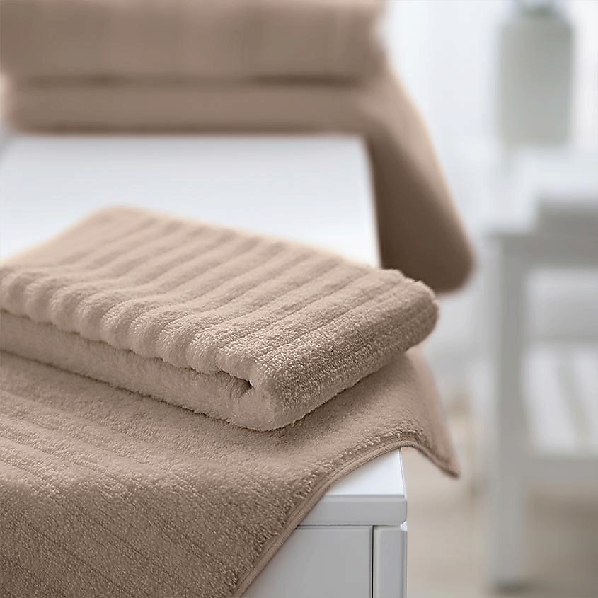 SOFT SILVER Антибактериальное махровое полотенце для лица, 30х50 см. Цвет: «Песчаный берег» (бежевый) – фото 6