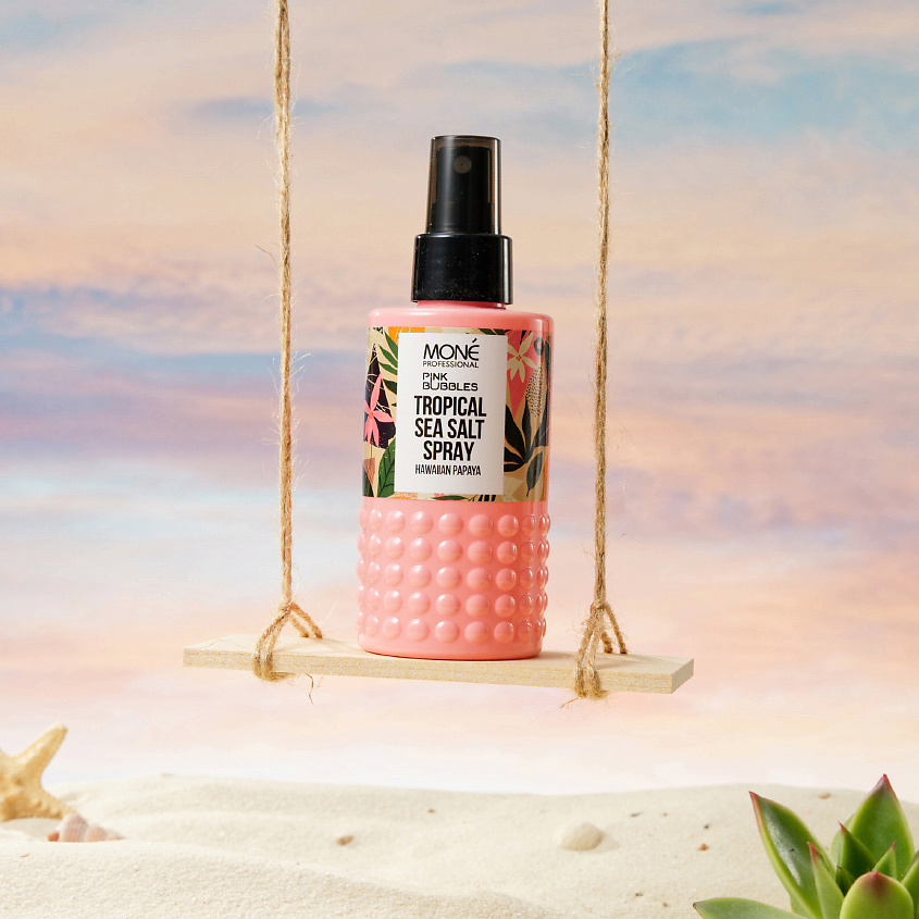 MONE PROFESSIONAL Спрей с морской солью текстурирующий Тропический Pink Bubbles – фото 3