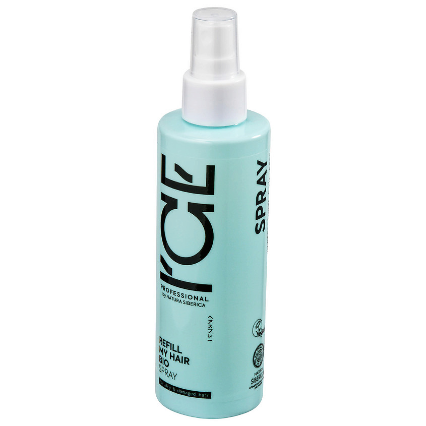 ICE BY NATURA SIBERICA Сыворотка - спрей для сухих и повреждённых волос Refil My Hair Bio Spray – фото 2