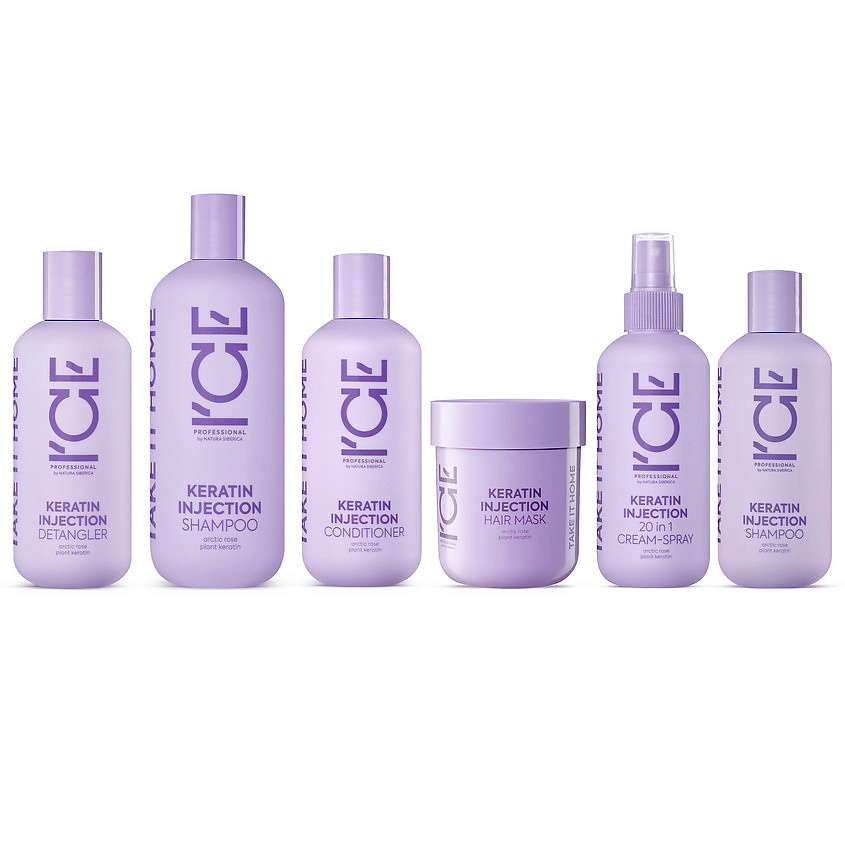 ICE BY NATURA SIBERICA Кератиновый крем - спрей для повреждённых волос Keratin Injection 20 in 1 Cream - Spray – фото 5