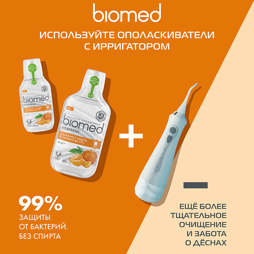 BIOMED Комплексный натуральный ополаскиватель для полости рта "Цитрус Фреш" – фото 8