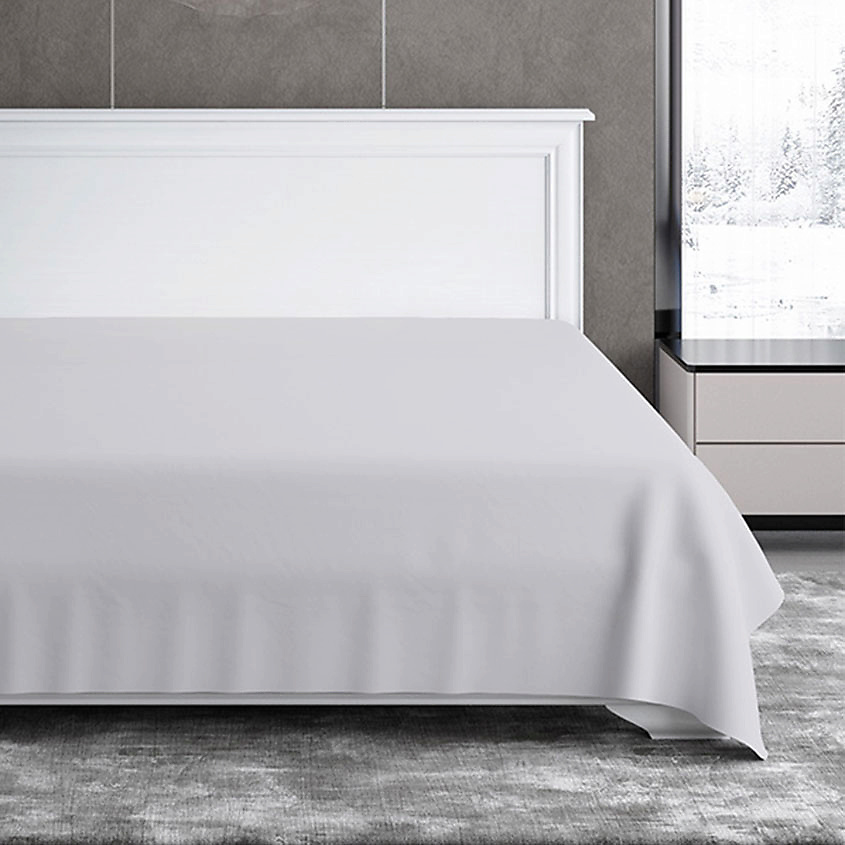 SOFT SILVER Антибактериальная простыня Antibacterial Bedsheet, 180х215 см. Цвет: «Благородное серебро» (серый) – фото 6