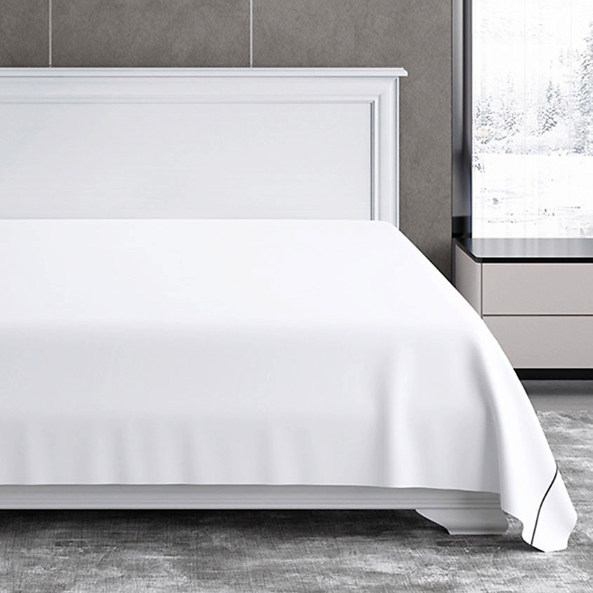 SOFT SILVER Антибактериальная простыня Antibacterial Bedsheet King Size, 260х270 см. Цвет: «Альпийский снег» (белый) – фото 4