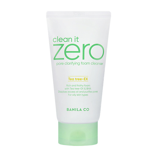 BANILA CO Пенка для лица очищающая поры Clean It Zero Pore Clarifying Foam Cleanser Tea tree - Ex 150