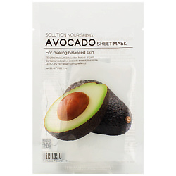 Маска для лица тканевая с экстрактом авокадо Solution Nourishing Avocado Sheet Mask