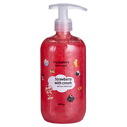 Гель для душа с блестками Strawberry with Cream