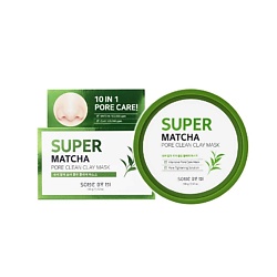 Маска для лица очищающая глиняная с экстрактом чая матча Super Matcha