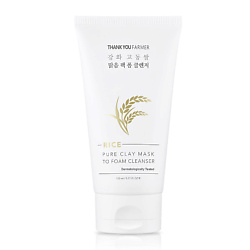 Маска-пенка очищающая для лица глиняная Rice Pure Clay Mask to Foam Cleanser