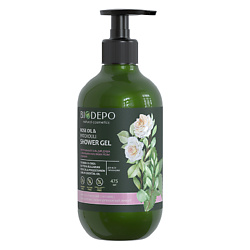 Гель для душа с эфирными маслами розы и пачули Shower Gel With Rose And Patchouli Essential Oils
