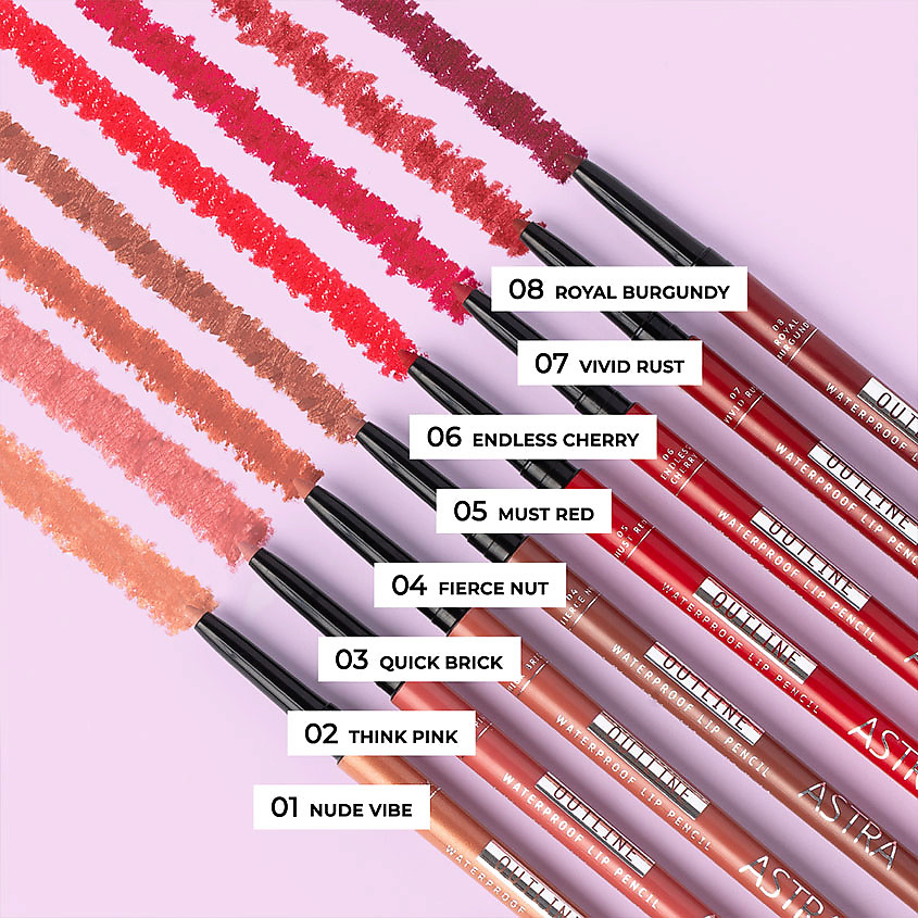 ASTRA Контурный карандаш для губ Outline Waterproof Lip Pencil – фото 5