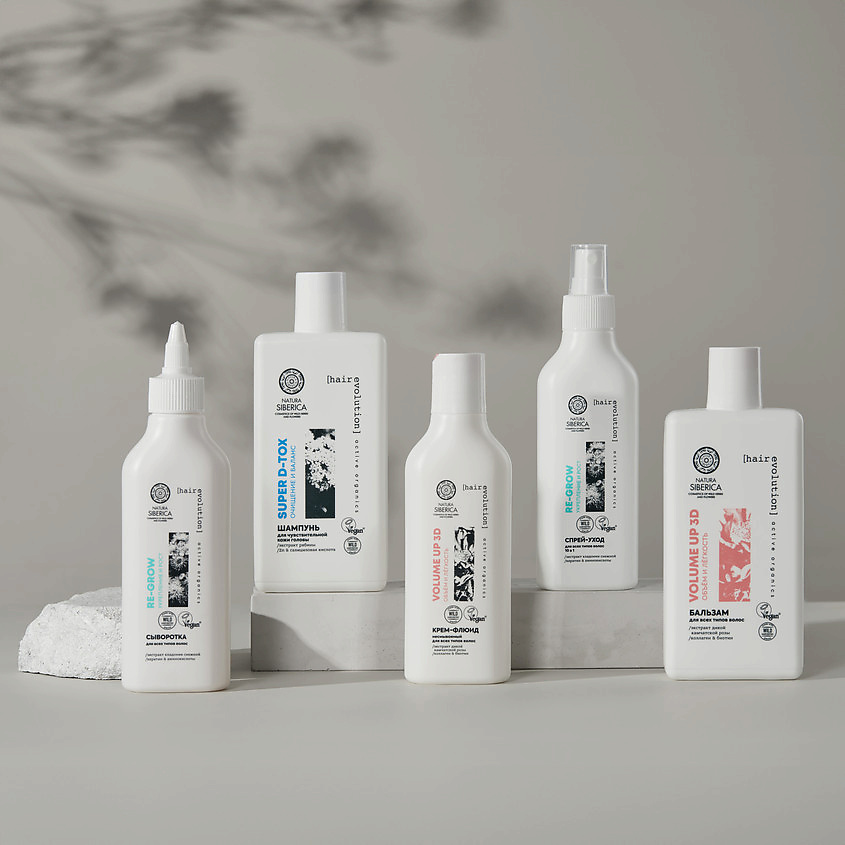 NATURA SIBERICA Несмываемый крем-флюид для всех типов волос объём и лёгкость Volume Up 3D – фото 7