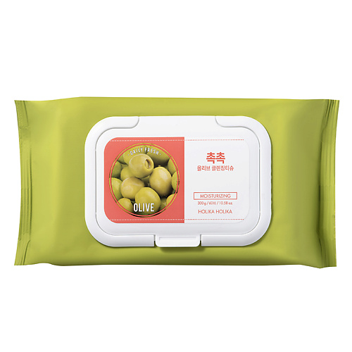HOLIKA HOLIKA Салфетки для снятия макияжа Daily Fresh Olive Cleansing Tissue