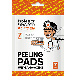 Набор корейских тканевых пилинг-дисков для лица "PEELING PADS WITH AHA-ACIDS" с AHA-кислотами и витамином C