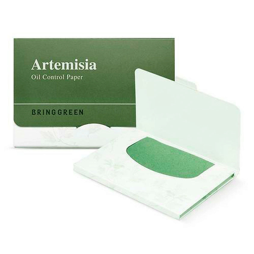 BRING GREEN Матирующие салфетки для лица с полынью Artemisia Oil Control Paper – фото 2