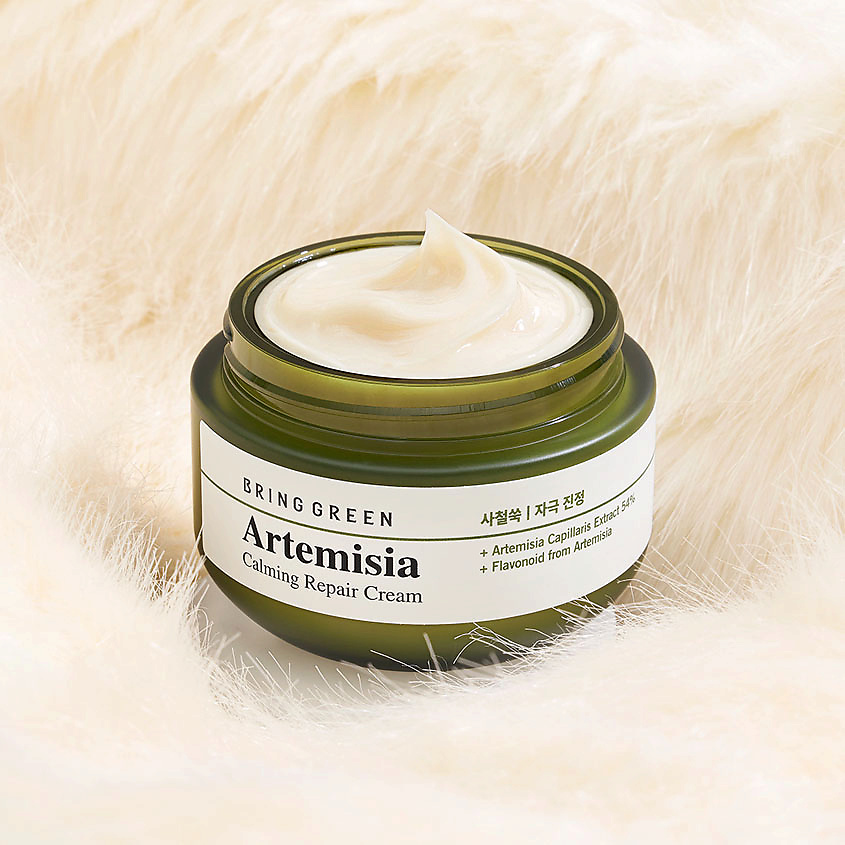 BRING GREEN Крем для лица успокаивающий и восстанавливающий с полынью Artemisia Calming Repair Cream – фото 3