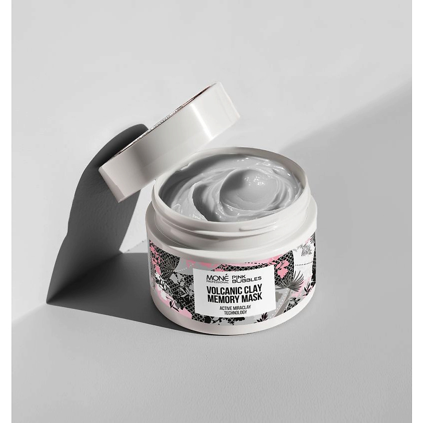 MONE PROFESSIONAL Моделирующая маска для волос с вулканической глиной Pink Bubbles Volcanic Clay Memory Mask – фото 2