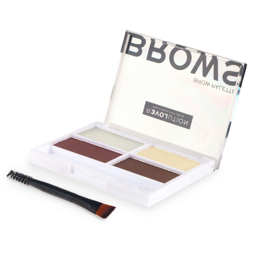 RELOVE REVOLUTION Палетка теней для бровей, воск для фиксации бровей Colour Cult Brow Palette – фото 4
