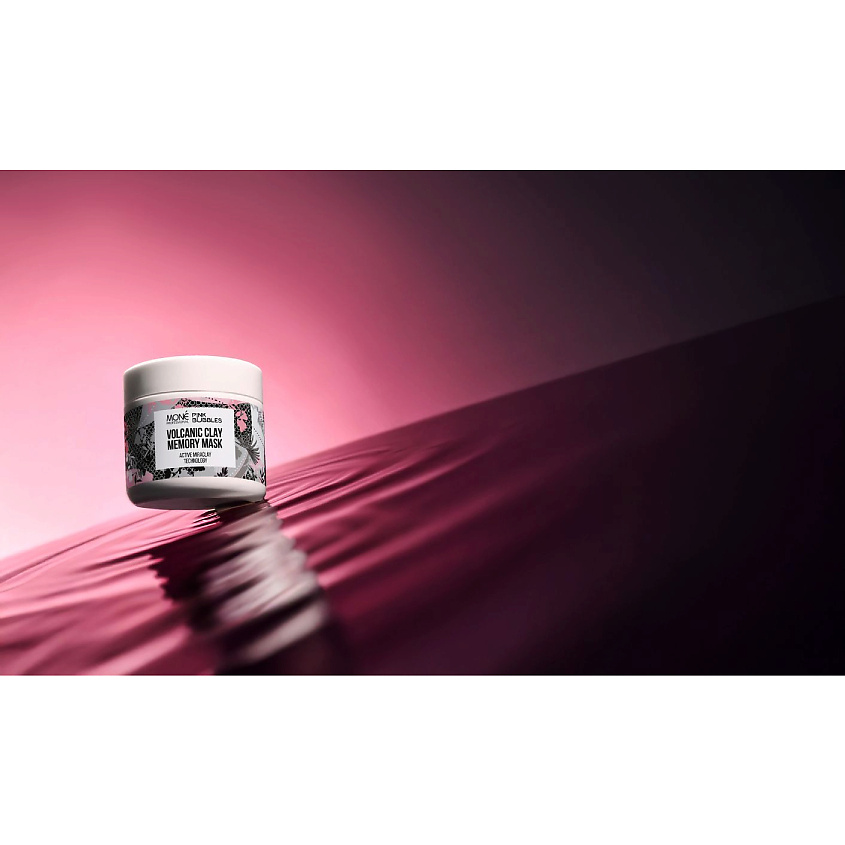 MONE PROFESSIONAL Моделирующая маска для волос с вулканической глиной Pink Bubbles Volcanic Clay Memory Mask – фото 3
