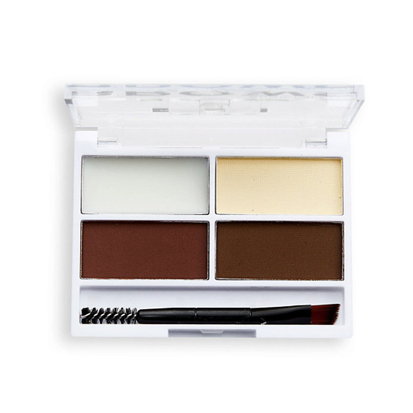RELOVE REVOLUTION Палетка теней для бровей, воск для фиксации бровей Colour Cult Brow Palette – фото 3