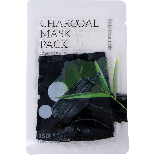 SHINCOS.LAB Тканевая маска с древесным углем Charcoal Mask Pack 27