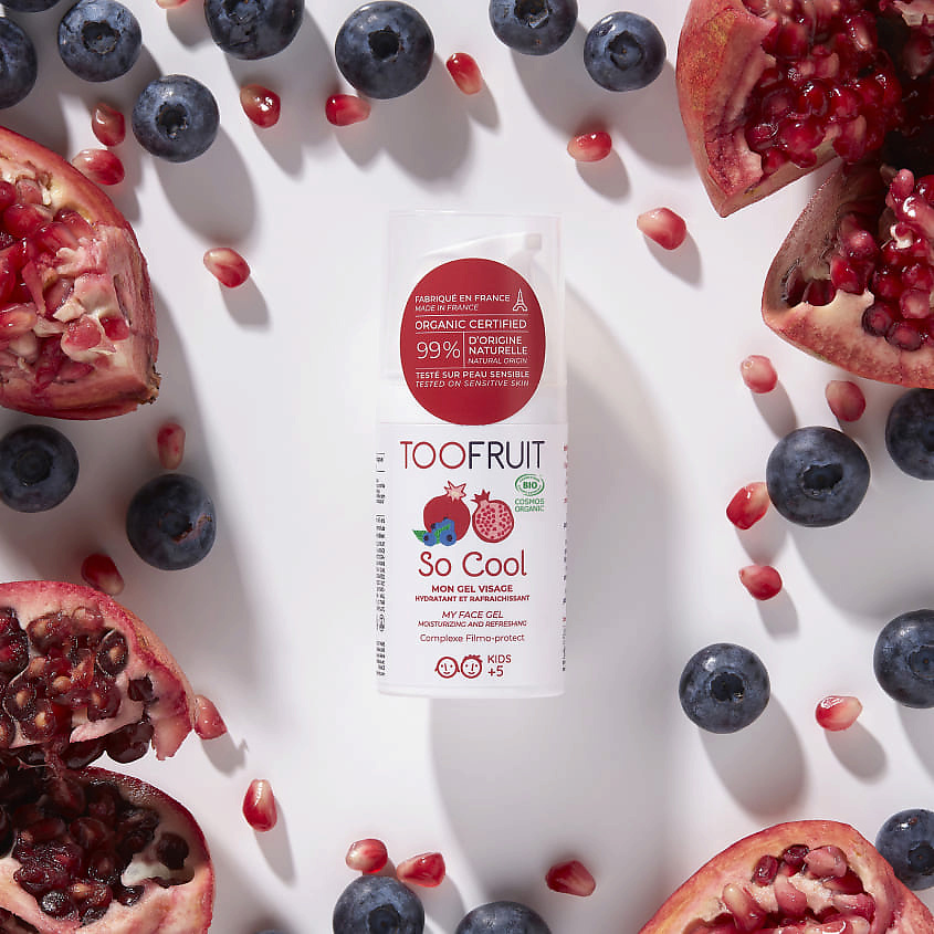 TOOFRUIT Гель для лица детский увлажняющий "Черника-Гранат" – фото 2