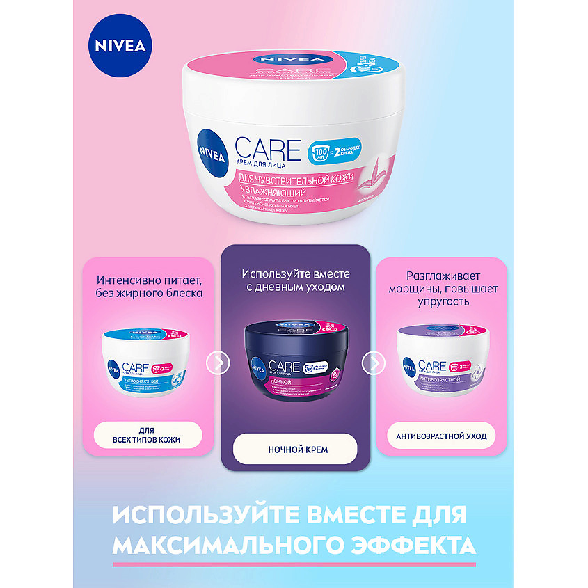 NIVEA Крем для лица для чувствительной кожи CARE – фото 8