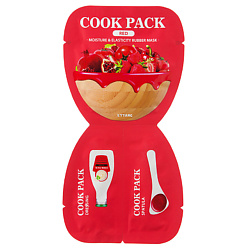 Маска для лица подтягивающая и укрепляющая кожу Cook Pack Red Moisture & Elasticity Rubber Mask