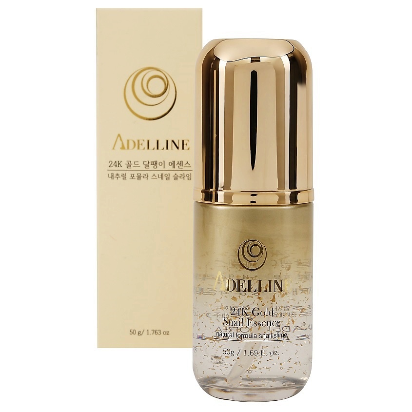 ADELLINE Сыворотка с коллоидным золотом и слизью улитки 24K Gold Snail Essence – фото 3