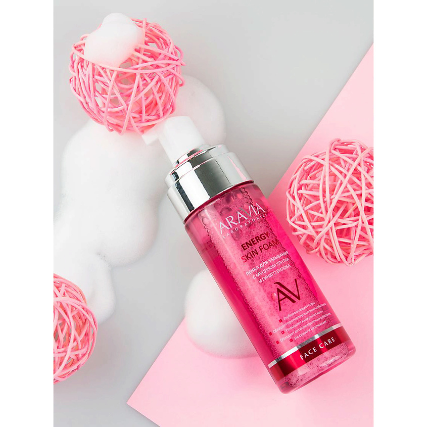 ARAVIA LABORATORIES Пенка для умывания с муцином улитки и гинкго билоба Energy Skin Foam – фото 3