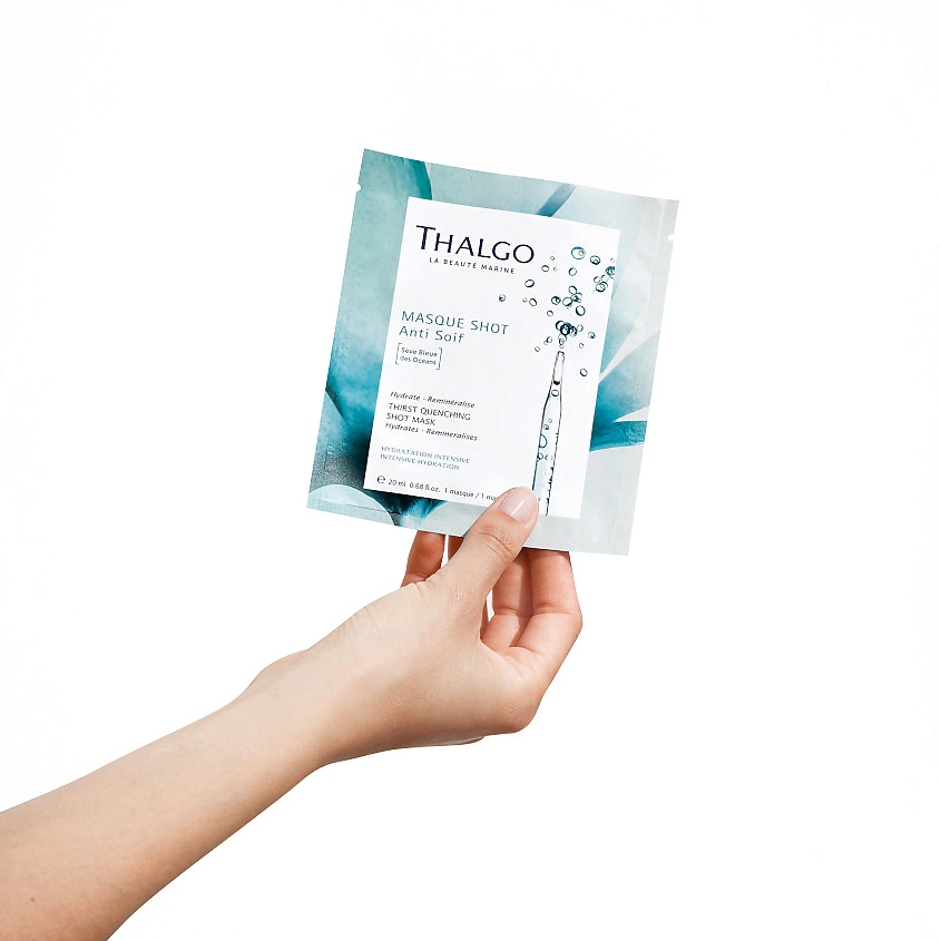 THALGO Маска для лица увлажняющая экспресс Морской Источник Thirst Quenching Shot Mask – фото 3