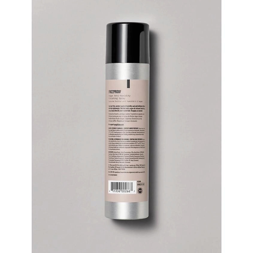AG HAIR COSMETICS Лак для волос разглаживающий против пушистости Frizzproof Argan Anti - Humidity Finishing Spray – фото 2