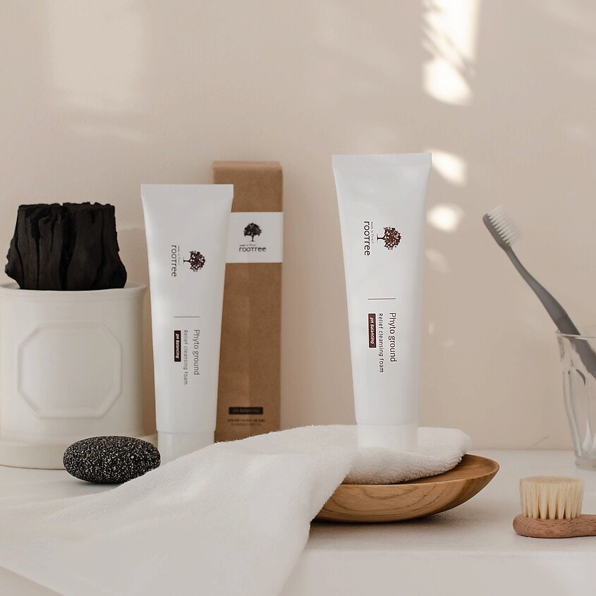 ROOTREE Пенка для лица очищающая Relief Cleansing Foam – фото 4