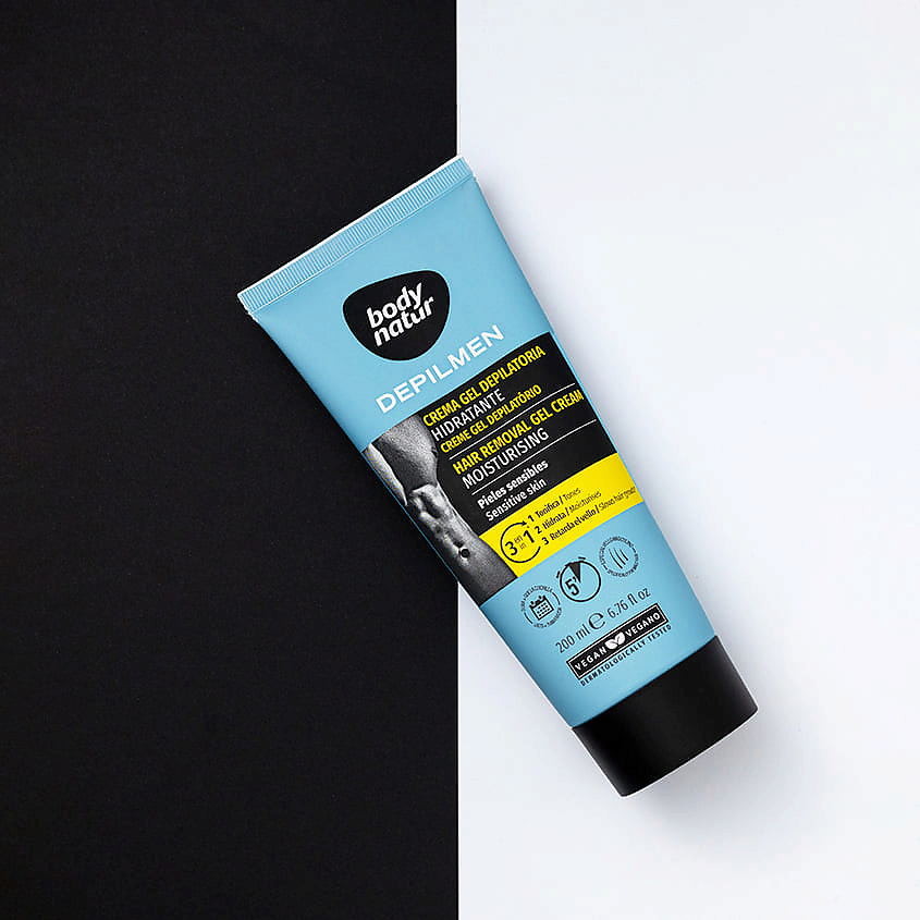 BODY NATUR Крем для депиляции мужской для чувствительной кожи Depilmen Hair Removal Gel Cream Mousturising – фото 2