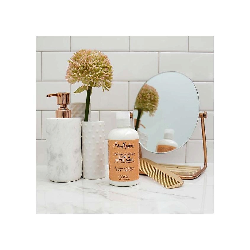 SHEA MOISTURE Молочко для укладки непослушных волос с кокосом Coconut Hibiscus Curl Style Milk – фото 7