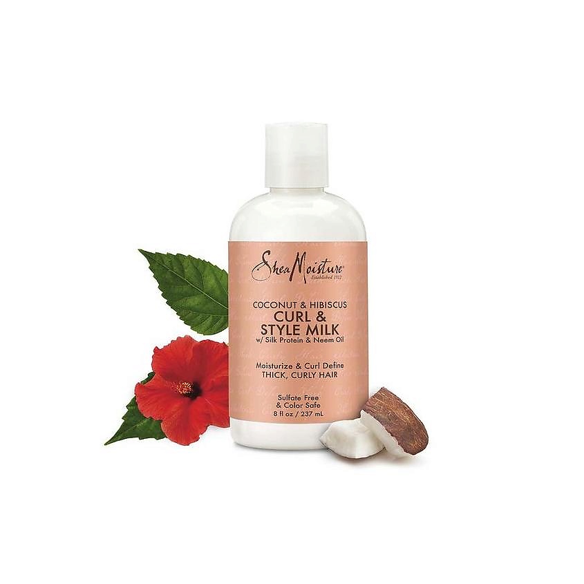 SHEA MOISTURE Молочко для укладки непослушных волос с кокосом Coconut Hibiscus Curl Style Milk – фото 4