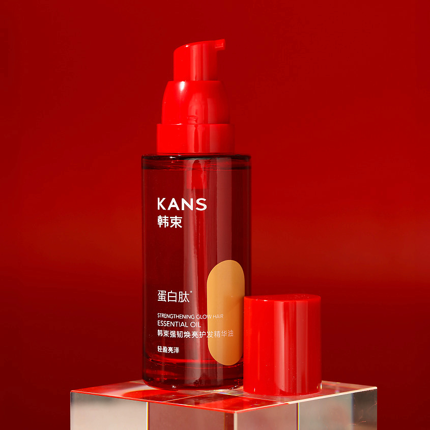 KANS Масло для волос несмываемое укрепляющее Strengthening Glow Hair Essential Oil – фото 2