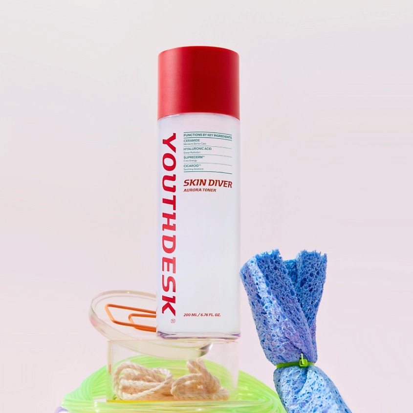 YOUTHDESK Тонер для лица c гиалуроновой кислотой и керамидами Skin Diver Aurora Toner – фото 3
