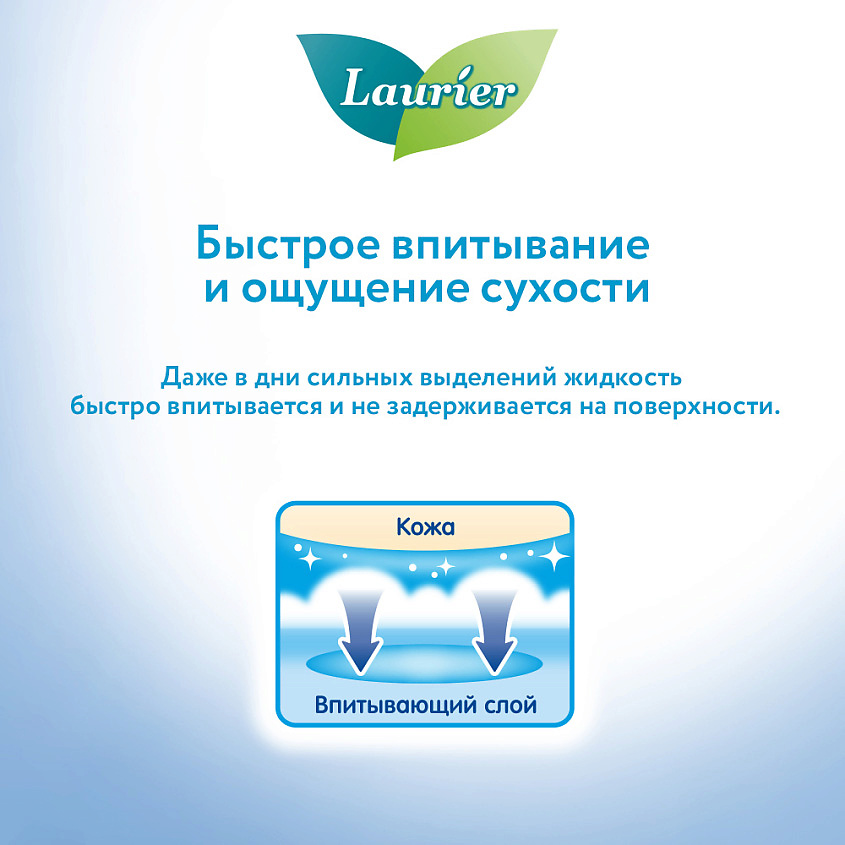 LAURIER Ночные гигиенические прокладки с крылышками LAURIER F 30 см 10 шт – фото 5