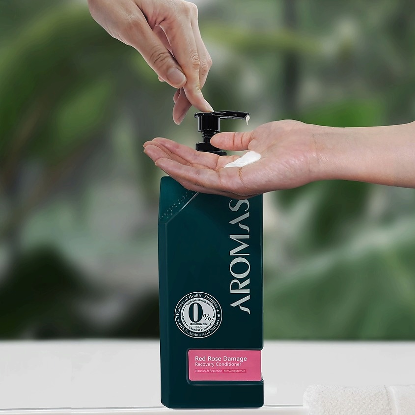 AROMASE Кондиционер для восстановления поврежденных волос с эфирным маслом розы Red Rose Damage – фото 3