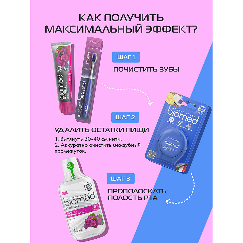 BIOMED Комплексная зубная щетка мягкая Pink Salt – фото 7