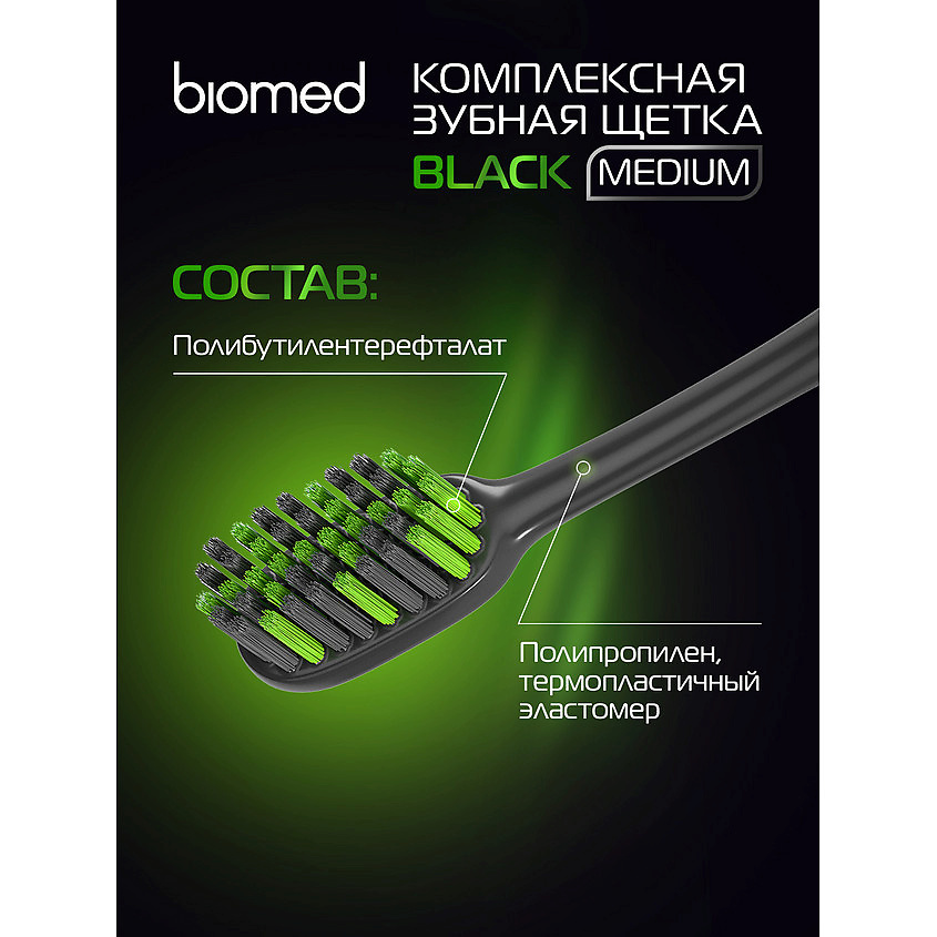 BIOMED Комплексная зубная щетка Black – фото 8