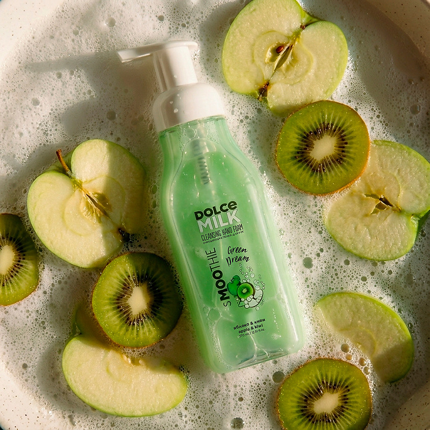 DOLCE MILK Очищающая пенка для рук Грин Дрим Smoothie Green Dream Hand Foam – фото 4