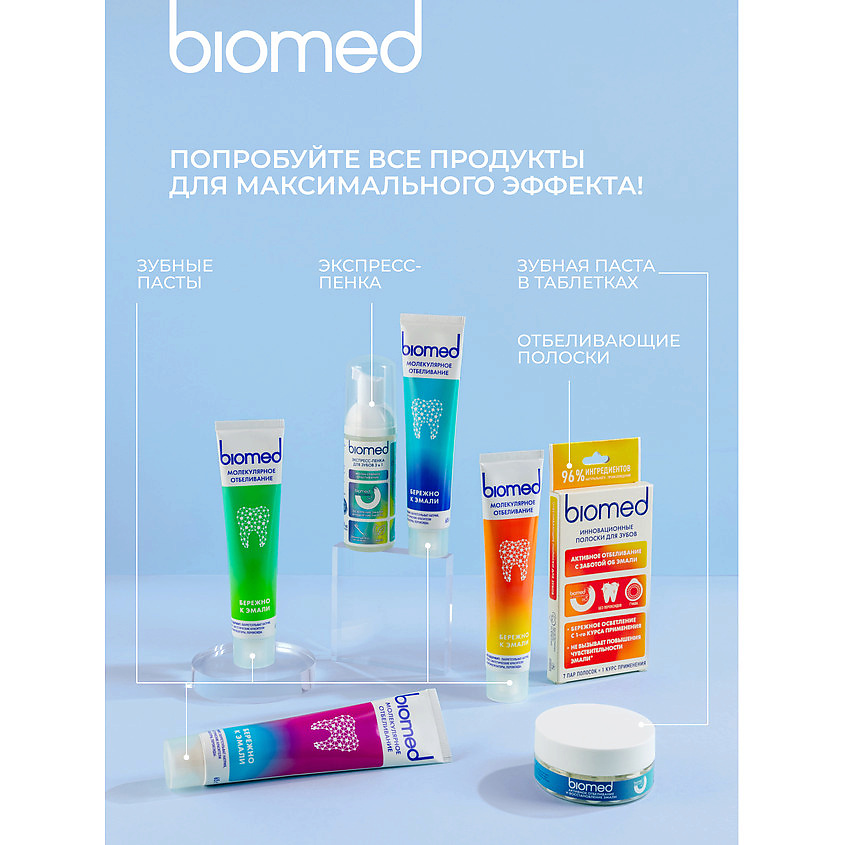 BIOMED Инновационная пенка "Молекулярное отбеливание" со вкусом мяты HealthyWhite – фото 14