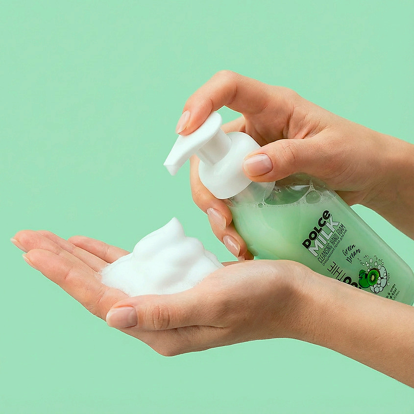 DOLCE MILK Очищающая пенка для рук Грин Дрим Smoothie Green Dream Hand Foam – фото 2