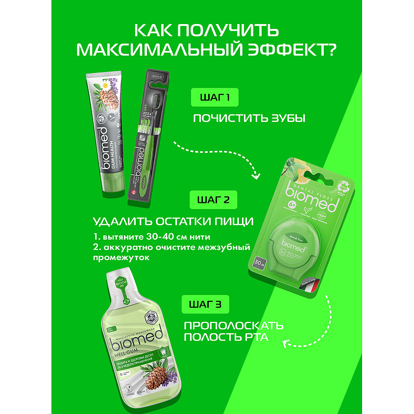 BIOMED Комплексный натуральный ополаскиватель для полости рта «Здоровье Десен» – фото 11